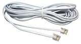 20m ADSL Cable - Premium Quality / Gold Plated Contact Pins / High Speed Internet Broadband / Router or Modem to RJ11 Phone Socket or Microfilter / White /-By HiTech Products