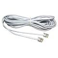 20m ADSL Cable - Premium Quality / Gold Plated Contact Pins / High Speed Internet Broadband / Router or Modem to RJ11 Phone Socket or Microfilter / White /-By HiTech Products