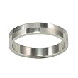 Stainless Steel Matte and Polish Checker Design 3.9mm Band Ring - Women