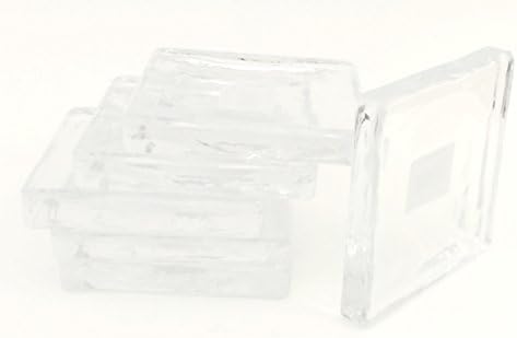 Biedermann &amp; Sons Square Glass Candle Plates (Box of 6), Small