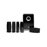 JBL CS6100BG High Performance, complete 6-Piece Home Theater Speaker System with Brackets (Black Gloss)