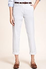 Cotton Rich Turn Up Hem Slim Leg Chinos