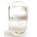 TOC BEADZ Silver Foil 9mm Glass Slide-On and Slide-Off Bead