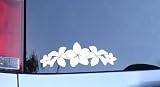 Plumeria Band Flower Sticker - White