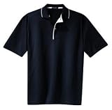 Sport-Tek - Dri-Mesh Sport Shirt with Striped Collar Navy/White-2XL