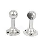 uxcell　サポート　ブラケット　ロッド端　ステンレス鋼　シルバートーン　2個