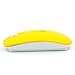SROCKER T3 Ultra-thin 2.4GHz Wireless Silent Click Optical Mouse/Mice 3 Adjustable DPI Levels with 4 Buttons and Nano USB Receiver for Laptop/PC/Mac(Yellow)