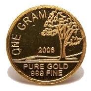 1 GRAM PURE .999 FINE GOLD BULLION COIN (2006)