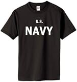 US Navy on Cotton T-Shirt - (Adult & Youth) (in 39 colors)