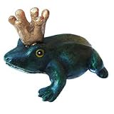 Prince Charming Frog Bottle Opener Cast Iron Gold Crown