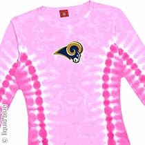 St. Louis Rams Womens Pink Tie Dye Long Sleeved T-shirt