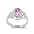 Sterling Silver Baby Ring with Oval Pink CZ - 2mm Band Width - 9mm Face Height - Sizes: 1-4 Sterling Silver Baby Ring with Oval Pink CZ - 2mm Band Width - 9mm Face Height - Sizes: 1-4