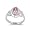 Sterling Silver Baby Ring with Oval Pink CZ - 2mm Band Width - 9mm Face Height - Sizes: 1-5, 3