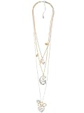 GUESS Two-Tone Gothic G Multi Layer Necklace, MULTIPLE COLORS
