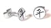The Stainless Steel Jewellery Shop - 7mm Chinese Proverb - Peace - Logo Studs (pair) - Includes a Velvet Jewellery Gift Pouch