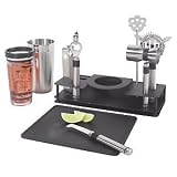 Oggi Pro Stainless-Steel 10-Piece Cocktail Shaker and Bar Tool Set