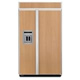 KitchenAid Architect Series II KSSS48QTX 48 Built-In Side-By-Side Refrigerator with In-Door-Ice Dispensing System & LCD Dispenser Display: Classic/Brushed Aluminum Trim/Panel Required