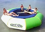 Aviva - 18013 - 20 Foot Orbit Round Inflatable Water Trampoline - White & Blue - 1000 lbs. Capacity
