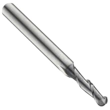 Niagara Cutter CB230 Carbide End Mill, General Purpose, TiAlN Coated, 2 Flutes, Ball End
