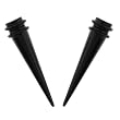 No Piercing Required - High Quality Black Acrylic Fake Tapers - Imitation 0G with Rubber Bands - Very Strong Magnets - Sold as a Pair