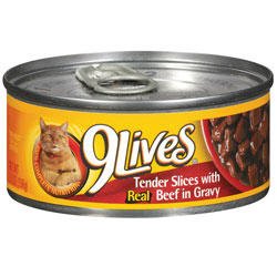 9Lives Sliced Beef in Gravy (24/5.5-oz cans)