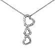 Sterling Silver CZ Necklaces - Chain: 17"/ Height: 39mm