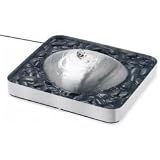 Modern Tabletop Fountain - Stainless Steel with Pebbles - by Blomus - 65224 (Stainless Steel) (3.25
