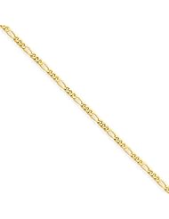 14k Yellow gold 1.25mm Flat Figaro Chain