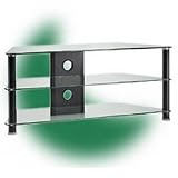 45 Inch DLP LCD Plasma TV Stand Black (Black) (19.69H X 45.25H X 18.11D)