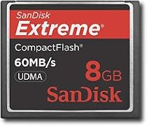 Sandisk 8GB Extreme CF memory card - UDMA 60MB/s 400x (SDCFX-008G-A61, Retail Package)