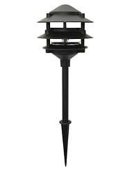 Lighting: Moonrays 95725 Low Voltage 3-Tier Diecast Aluminum Path Light Fixture - Moonrays