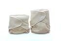 Kissaluvs Cotton Fleece Hybrid One Size Contour Diaper, Unbleached