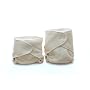 Kissaluvs Cotton Fleece Hybrid One Size Contour Diaper, Unbleached
