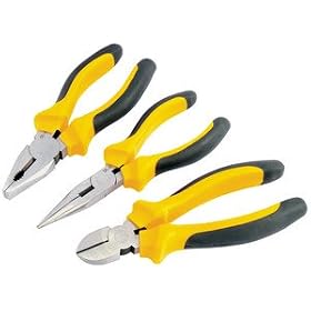Draper DIY Series 09405 3-Piece 160 mm Heavy-Duty Pliers Set with Soft-Grip Handles