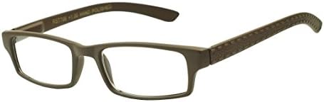 Spring Hinges Vintage Soft Touch Frames RX Optical Reading Eye Glasses +1.00 +1.50 +1.75 +2.00 (Brown, 2 x)