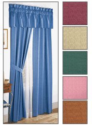 Thermal-Backed Pinch Pleat Draperies and Accessories - Drapery Panels 96 x 84, Color Rose