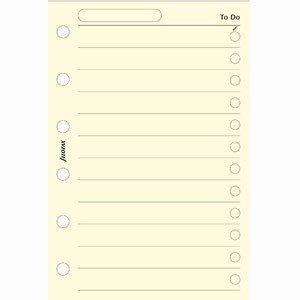 Filofax Papers To Do Lists - Cotton Cream Pocket Size - FF-212253