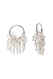 Hoop Style Freshwater Pearl and Sterling Silver Earrings with Endless Style B...