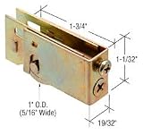 CRL 1 Stainless Steel Sliding Glass Door Flat Roller with 19/32 Wide Housing for Capitol Doors - Package