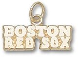 Boston Red Sox Solid 14K Gold ''BOSTON RED SOX'' 1/4'' Pendant