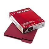 Smead 13093 Smead File Folders, 1/3 Cut, Top Tab, Letter, Maroon, 100/Box