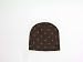 New Ski Snowboard Beanie Hat Brown with Checkered Pattern and Skulls