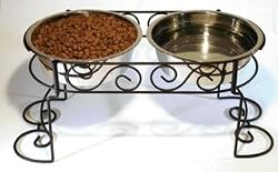 Elevated Scrollwork Double Diner & Bowls : Size 3 QUART - 21 INCH
