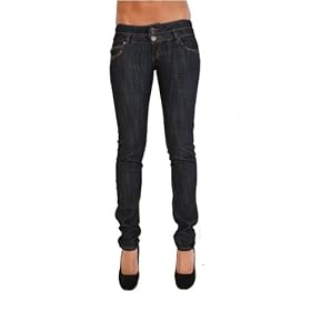 B56 Ladies Designer Denim Blue Hipster Jeans Sizes 8-14