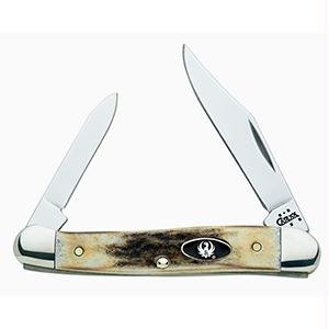 Mini Copperhead, Ruger, Burnt Stag, 2 Blades