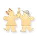 14k Tri-Color Large Girl on Left & Boy on title=