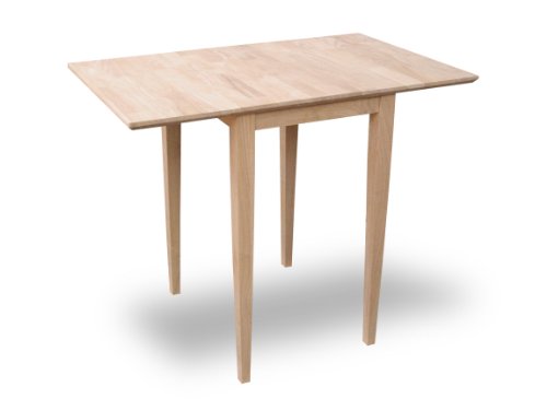 International Concepts T-2236D Small Drop-leaf Table, Unfinished