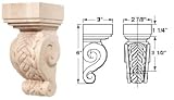 Hafele Braid Corbel (198.04.100) 3 x 2-7/8 x 6, Maple