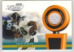 2002 Playoff Piece of the Game Materials #22 Fred Taylor - Jacksonville Jaguars (Piece of Authentic Game-Worn Jersey) (Football Cards)