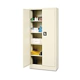 IMAGE OF Space Mizer Storage Cabinet, 4 Fixed Shelves, 30 x 15 x 66, Putty